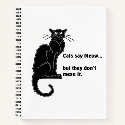 "Les chats disent Meow..." Carnet à spirales (Devant)