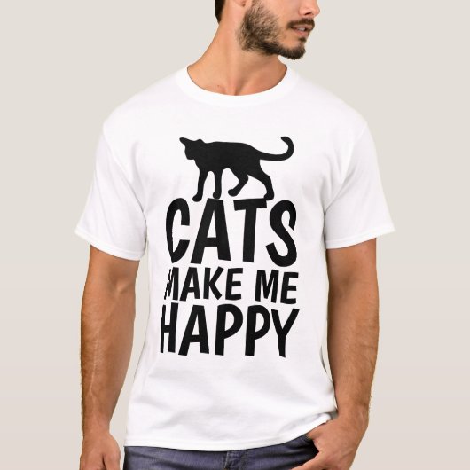 LES CHATS ME RENDENT HEUREUX, T-shirts et sweatshi (Devant)