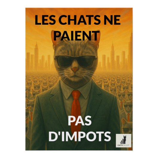 Les Chats Ne Paient Pas d'Impôts Perfect Poster (Voorkant)