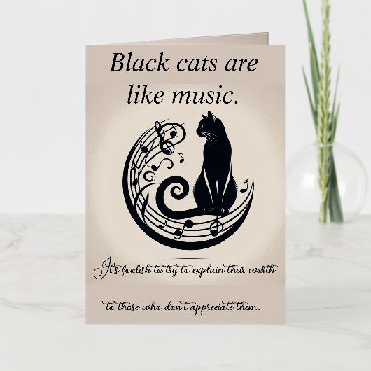 Les chats noirs sont comme une carte de musique (Recto)