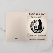 Les chats noirs sont comme une carte de musique (Mise à l'extérieur)