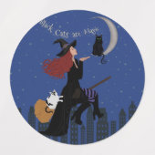 Les chats noirs sont un Sticker Magique Rond (Design 1)