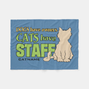 LES CHATS ONT PERSONNEL Couvertures en polaire per