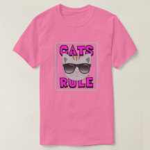 LES CHATS RÈGNENT ROSE T-shirt pour amoureux de ch