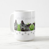 Les chats remplissent votre tasse de coeur (Devant gauche)