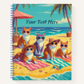 Les chats se reposent sur le Beach Journal (Devant)