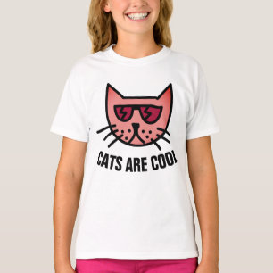LES CHATS SONT COOL, Funny Kids T-shirts pour chat