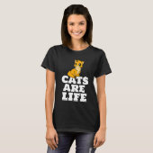 LES CHATS SONT LA VIE T-SHIRTS TEES CHAT ROUX (Devant entier)