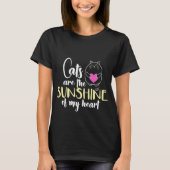 Les chats sont le soleil de mon coeur T-shirt (Devant)