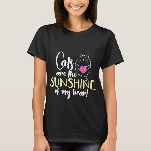 Les chats sont le soleil de mon coeur T-shirt (Devant)