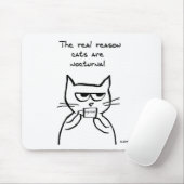 Les chats sont toute la nuit - tapis de souris (Avec souris)