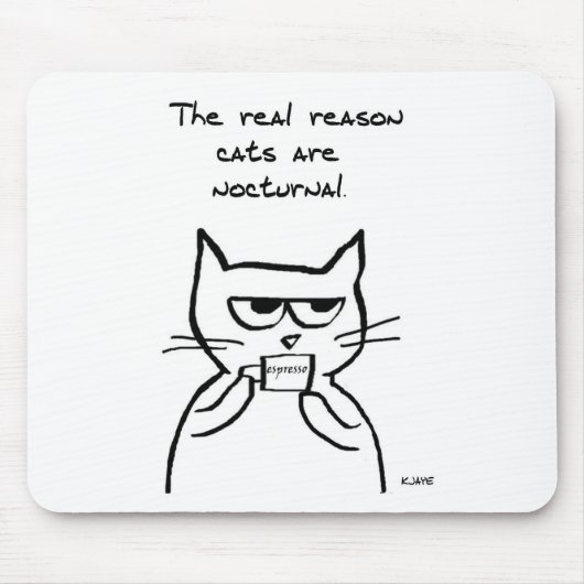 Les chats sont toute la nuit - tapis de souris (Devant)