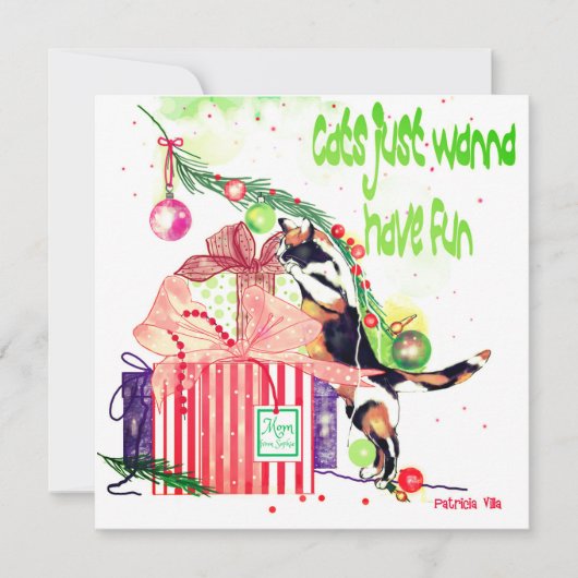 Les chats veulent juste avoir la carte de Noël (Devant)