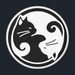 Les chats Yin Yang<br><div class="desc">Design élégant et moderne, notre design de chats yin yang comprend deux chats ying yang entrelacés dans cette oeuvre d'inspiration asiatique. Cet article de haute qualité fait un grand cadeau pour les amoureux de les chats de tous âges!</div>