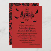 Les chauves-souris et le Faire-part de mariage du (Devant / Derrière)