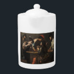 Les Cheats, Les Soldats Mercenaires Jouant Des Car<br><div class="desc">La peinture de Valentin "1618 à 1620" montre un groupe de soldats mercenaires rudes qui jouent à une table dans une taverne ou une ruelle sombre, où deux dés roulent tandis que deux autres, au centre et à gauche, jouent aux cartes. Alors que le jeune habillé plus finement dans un...</div>