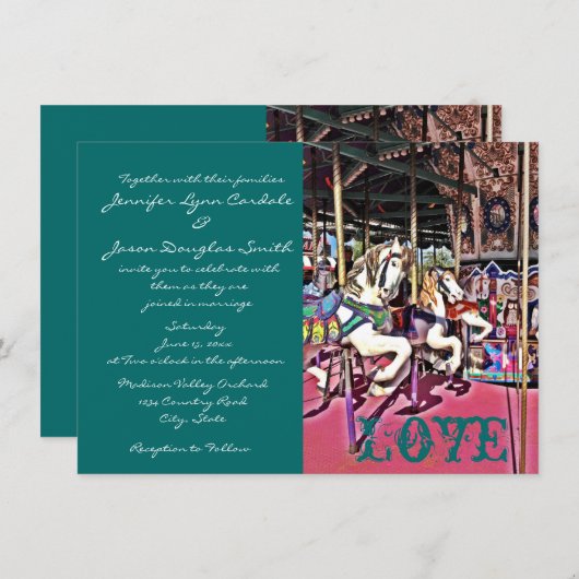 Les Chevaux de Carousel aiment les invitations au  (Devant / Derrière)