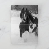 Les Chevaux de Gyosy courent sur la carte de voeux (Intérieur)