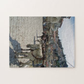Les chevaux de l'île Hydra vue puzzle (Horizontal)