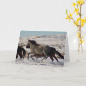 Les CHEVAUX SAUVAGES COURANTS ont plié la carte de (Fleur jaune)