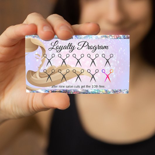 Les cheveux de la femme | Carte de poinçonnage de