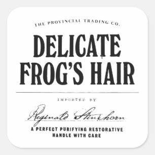 Les cheveux de la grenouille sensible - étiquette
