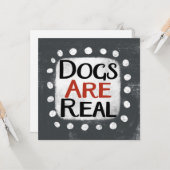 Les chiens sont de vraies cartes de voeux (Devant/Arrière en situation)