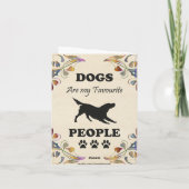 Les Chiens Sont Ma Carte De Voeux Des Gens Favoris (Dos)