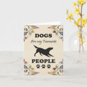 Les Chiens Sont Ma Carte De Voeux Des Gens Favoris (Fleur jaune)