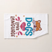 Les Chiens Sont Ma Langue D'Amour (Serviette à main)