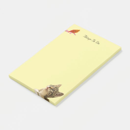 Les choses à faire Bird & Cat Post-it Notes (Incliné)