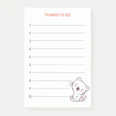 Les choses à faire et Kitty Chat Post-it Notes (Devant)