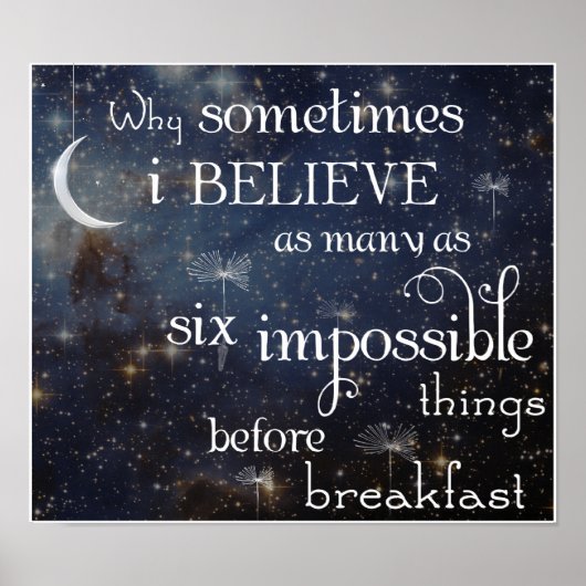 Les choses impossible Étoiles 2 Poster ou imprimer (Devant)