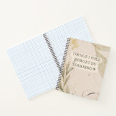 Les choses que j'oublierai demain Carnet (Intérieur)