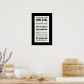 Les Choses Que Nous Apprenons D'Une Poster De Chie (Cuisine)