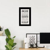 Les Choses Que Nous Apprenons D'Une Poster De Chie (Bureau à domicile)