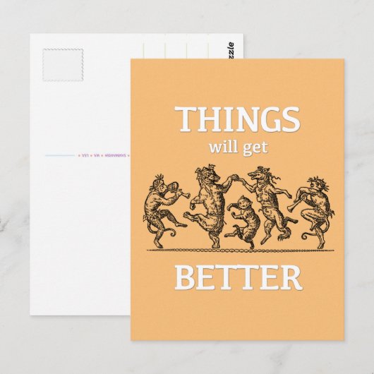 Les choses s'amélioreront… Carte postale de pandém (Devant / Derrière)