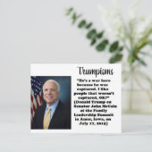 Les choses stupides Trump a dit Carte postale Souv (Debout devant)
