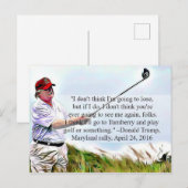 Les choses stupides Trump a dit Carte postale Souv (Devant / Derrière)