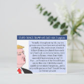 Les choses stupides Trump a dit Carte postale Souv (Debout devant)