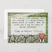 Les choses stupides Trump a dit Carte postale Souv (Devant / Derrière)