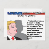 Les choses stupides Trump a dit Carte postale Souv (Devant / Derrière)