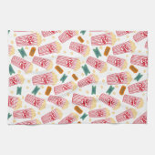 Les cinéphiles popcorn motif serviette de cuisine (Horizontal)