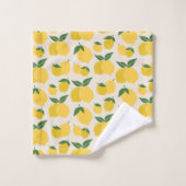 Les Citrons 01 Retro Lemon Abstraits citrons (Gant de toilette)