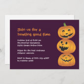 Les citrouilles riants s'amusent mignon invitation (Devant / Derrière)