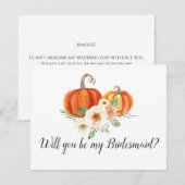 Les Citrouilles Rustiques Seront-Ils Ma Carte De S (Devant / Derrière)