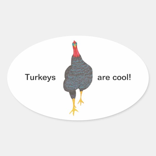 Les clés sont cool, pointillisme Oval Stickers (Devant)