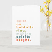 Les cloches sur Bobtails Carte de voeux (Fleur jaune)