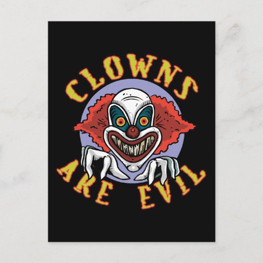 Les clowns sont une carte postale maléfique (Devant)