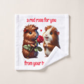 Les cochons de Guinée mignons en amour Échanger un (Gant de toilette)